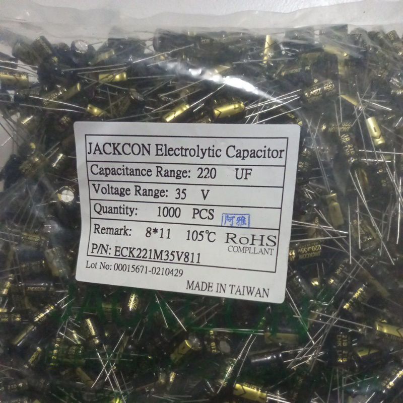 elco jackon 220uf 35v made in taiwan