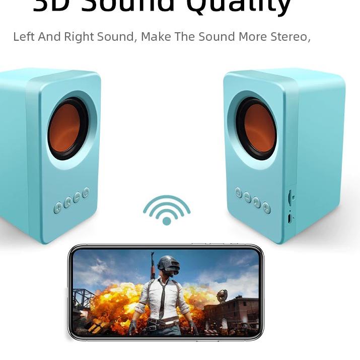 ☉ Speaker Bluetooh Macaron LC 1131 Speaker Bluetooh Wireless TWS 2in1 Speaker Mini Speaker Super BAS