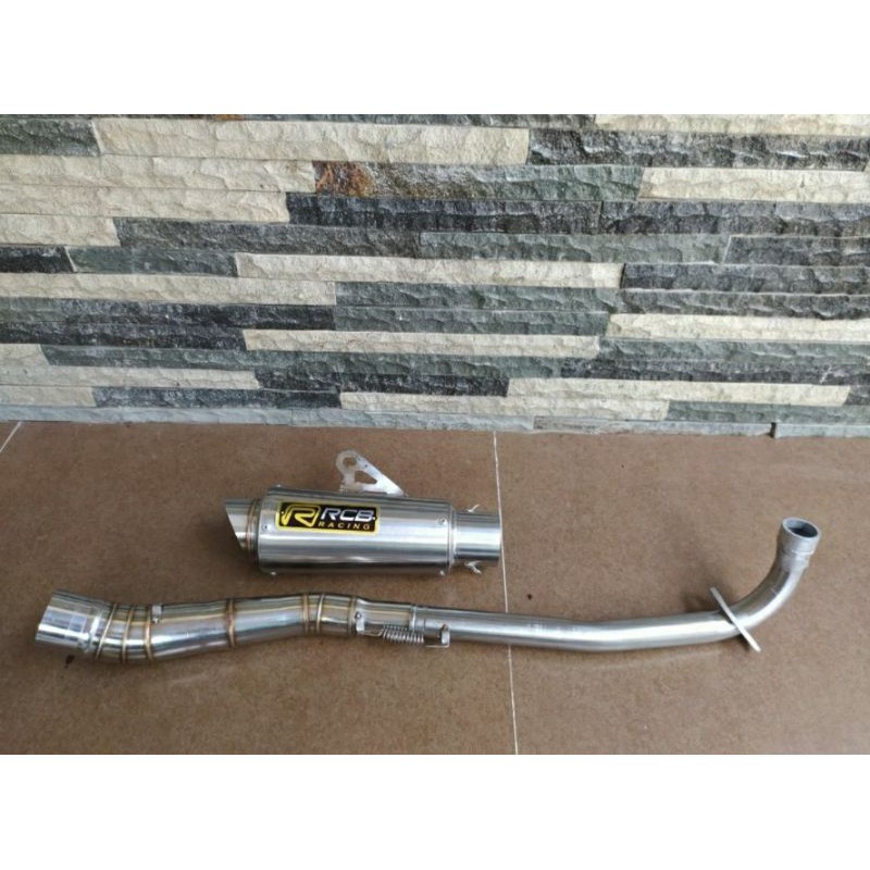 KNALPOT RACING RCB UNTUK MOTOR JUPITER Z KNALPOT JUPITER Z BEBEK KOLONG FULLSET TINGGAL PASANG