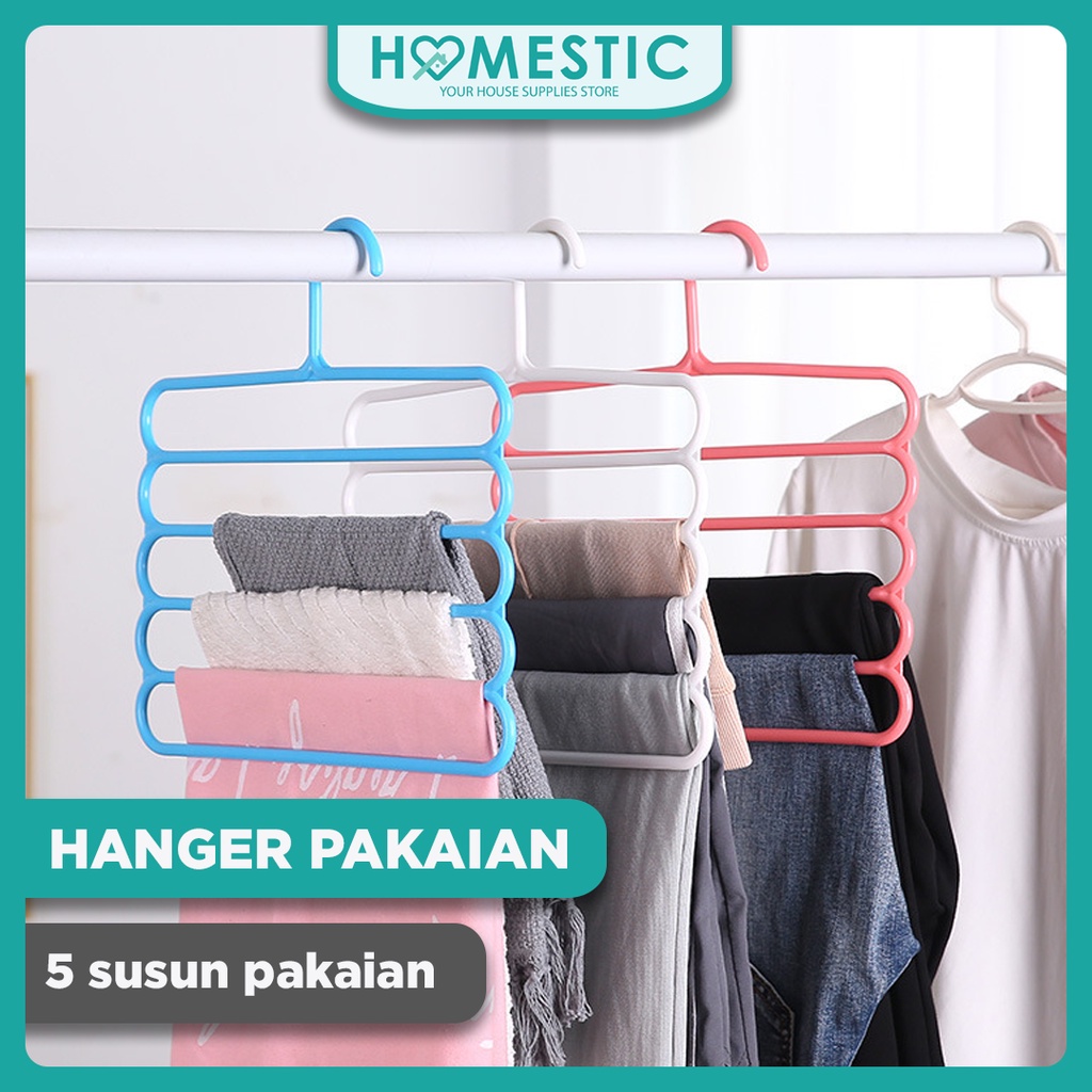 Hanger Jilbab 5 in 1 / Hanger Baju / Hanger Hijab / Gantungan Jilbab / Gantungan Baju / Hanger pakaian