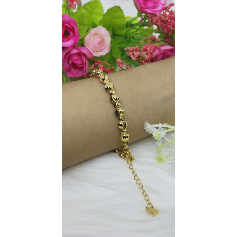 Fourfashion Gelang Tangan Bola-Bola Biji Lada Gold TS016