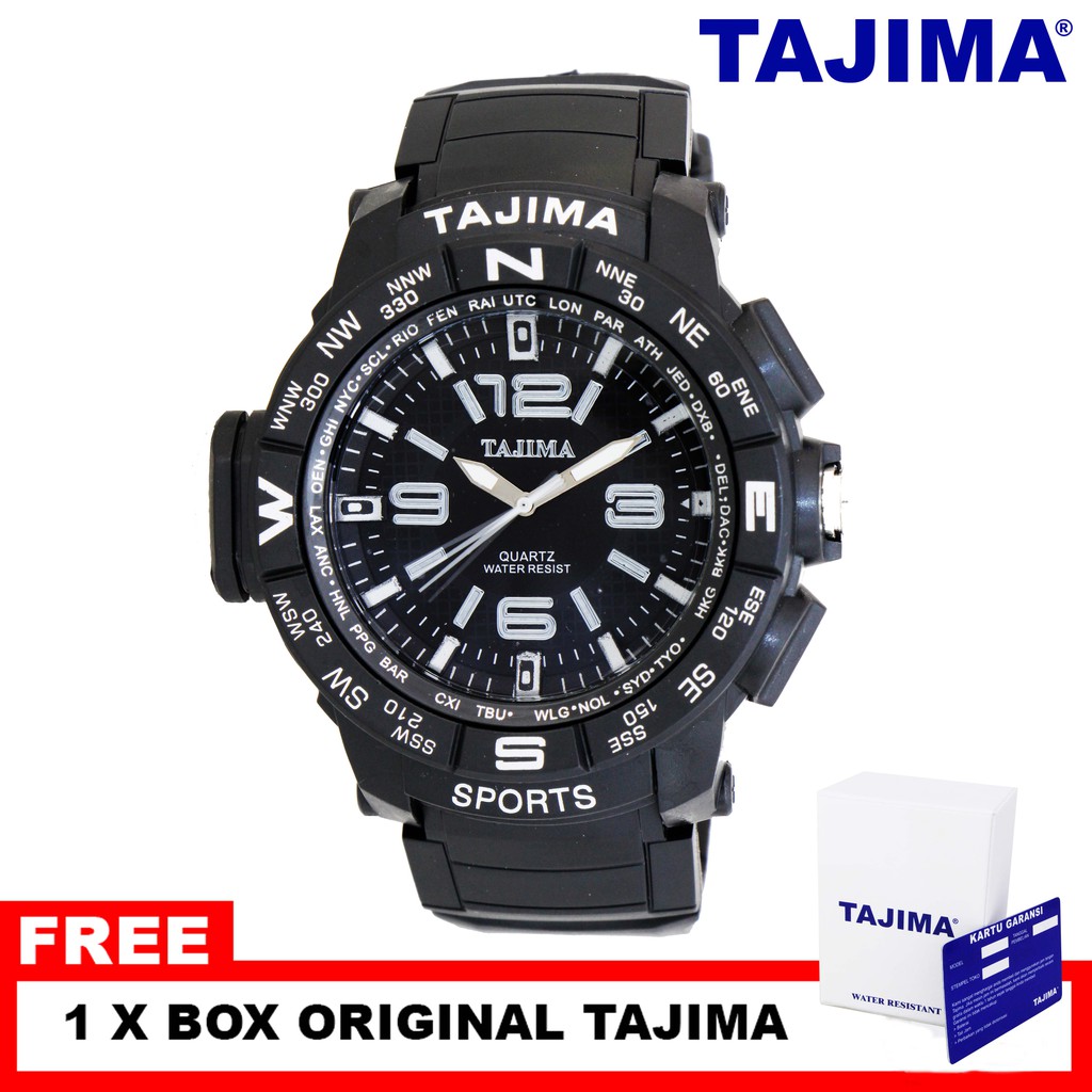 TAJIMA Jam Tangan Pria Analog Sports 5119 Original Garansi 1 Tahun