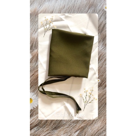 KHIMAR AZKIA SIMPLE TALI INSTAN/BERGO DIAMOND-Azkia olive