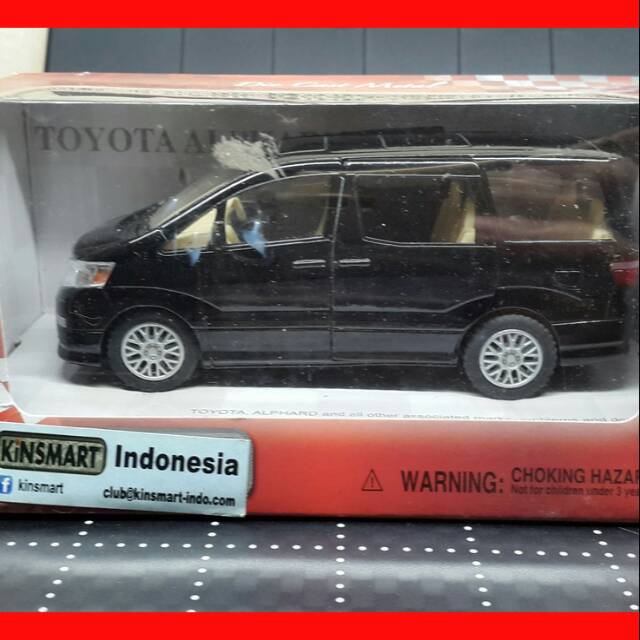 Diecast miniatur kinsmart toyota alphard skala 1:32 warna hitam langka