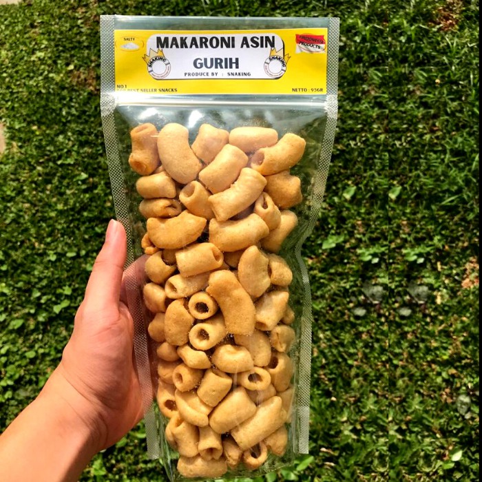 

MAKARONI ASIN GURIH ALA SNAKING Netto 95gr