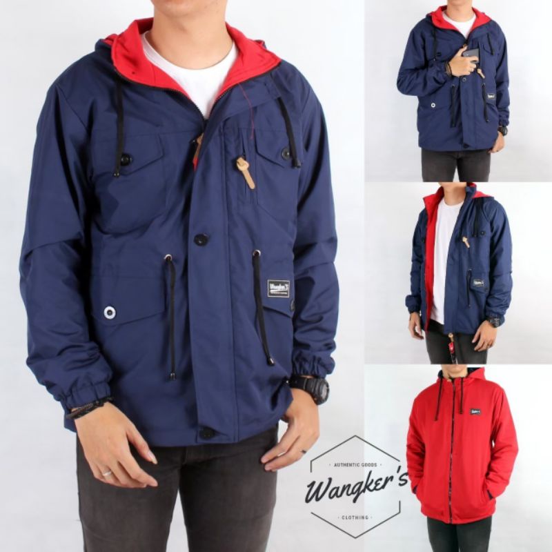 Jaket Parka Pria Terbaru / Jaket Pria Kanvas Bolak Balik Premium