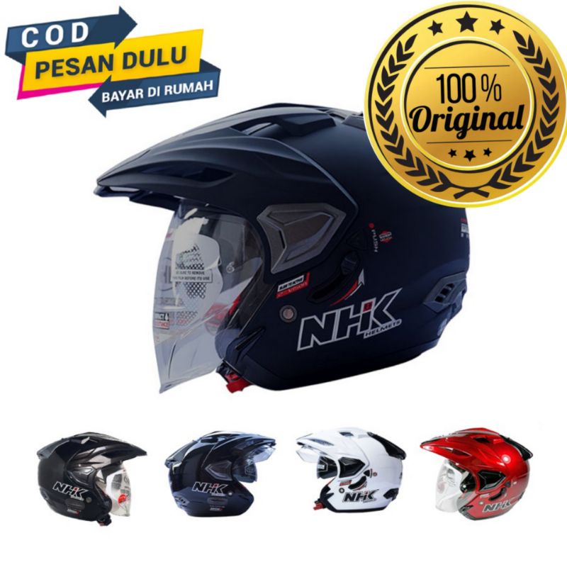Jual HELM NHK ORIGINAL 100 BLACK METALIC HELM NHK PREDATOR CRYPTON