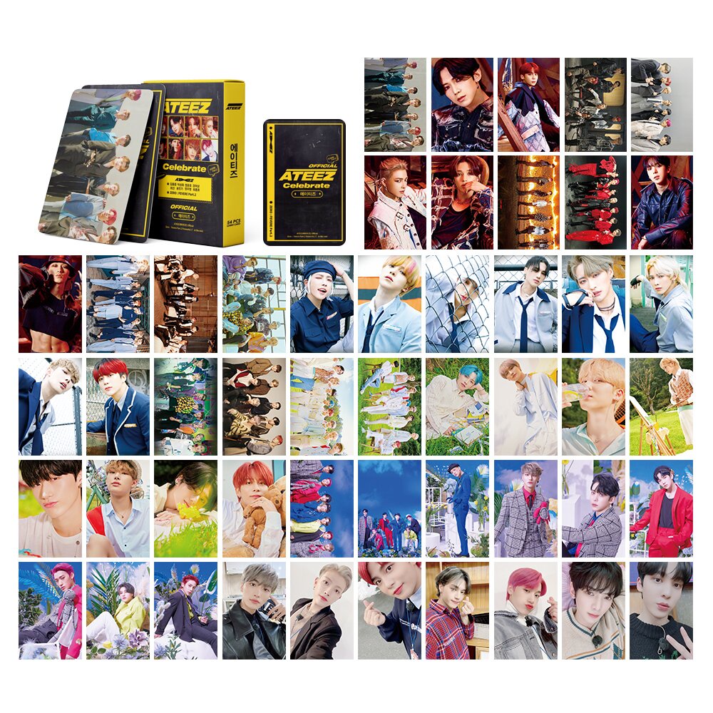54pcs / Kotak Kartu Pos LOMO Album Foto ATEEZ Nol FEVER Part 3