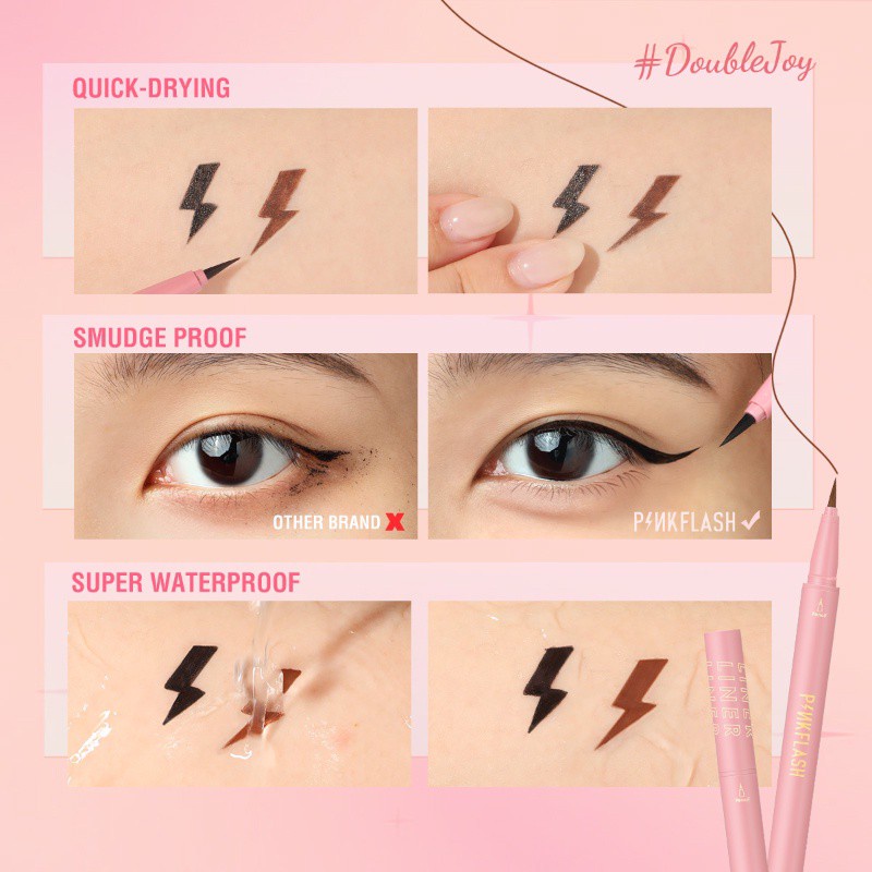 (READY &amp; ORI) Pinkflash Pink Flash Quick-Drying Liquid Eyeliner E05 E 05