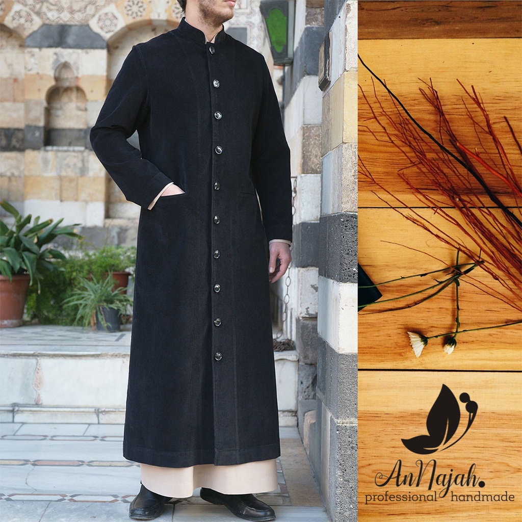 An-Najah Outer Cardigan Gamis Jubah Pria Bahan Corduroy