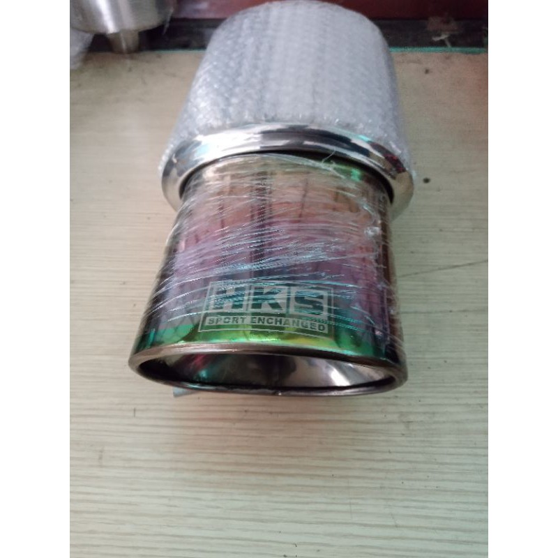 knalpot racing mobil hks gepeng  kotak suara super bass