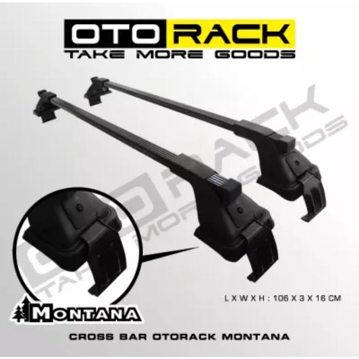 Cross Bar / Bagasi Atas / Roof Rack / CROSS BAR JEPIT BODY MONTANA MOBIL NEW PAJERO SPORT