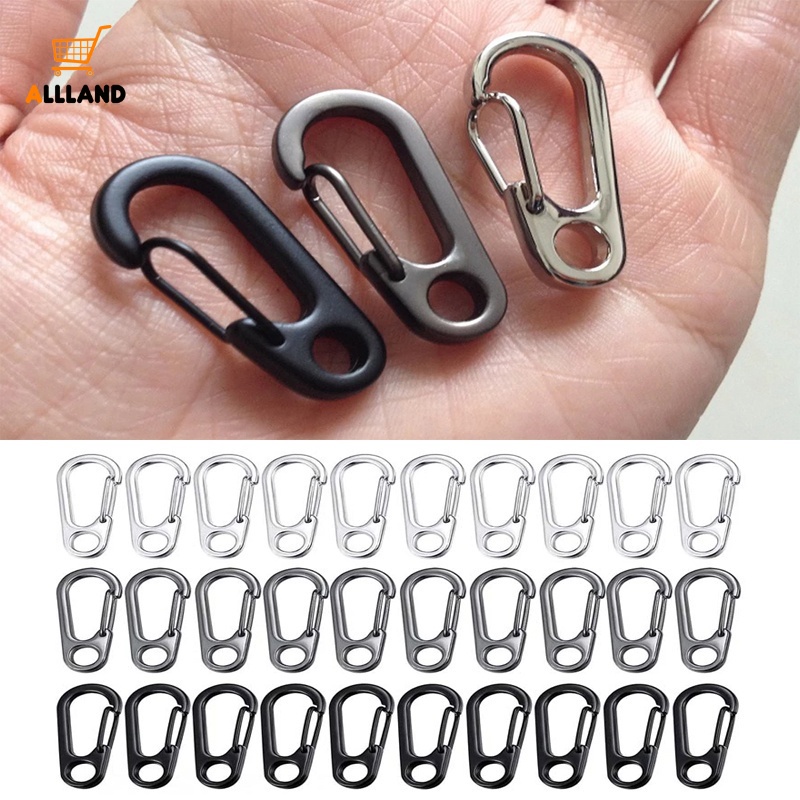 5pcs / Set Gantungan Kunci Carabiner Mini Bahan Metal Untuk Camping / Hiking / Outdoor