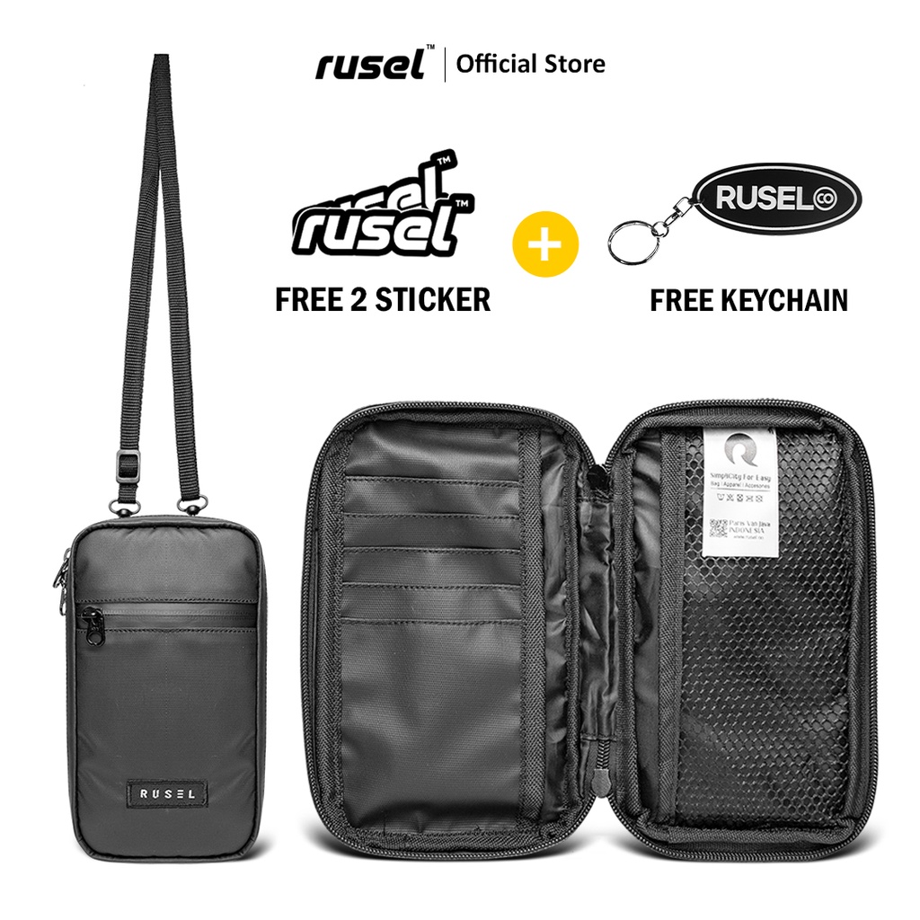 RUSEL CO I Sling bag mini Taka I Hanging wallet I card holder pria