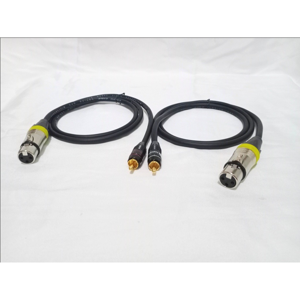 KABEL MIXER KE AMPLIFIER XLR CEWEK KE RCA 4-6 METER 2 PCS