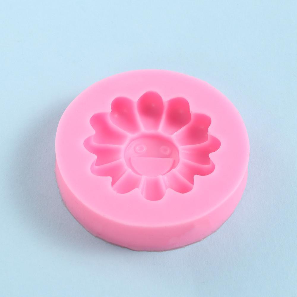 SUYO Cetakan Resin Bunga Matahari Glossy Liontin Membuat Cetakan Casting Dengan Liontin Lubang Sun Flower Silicone Mold