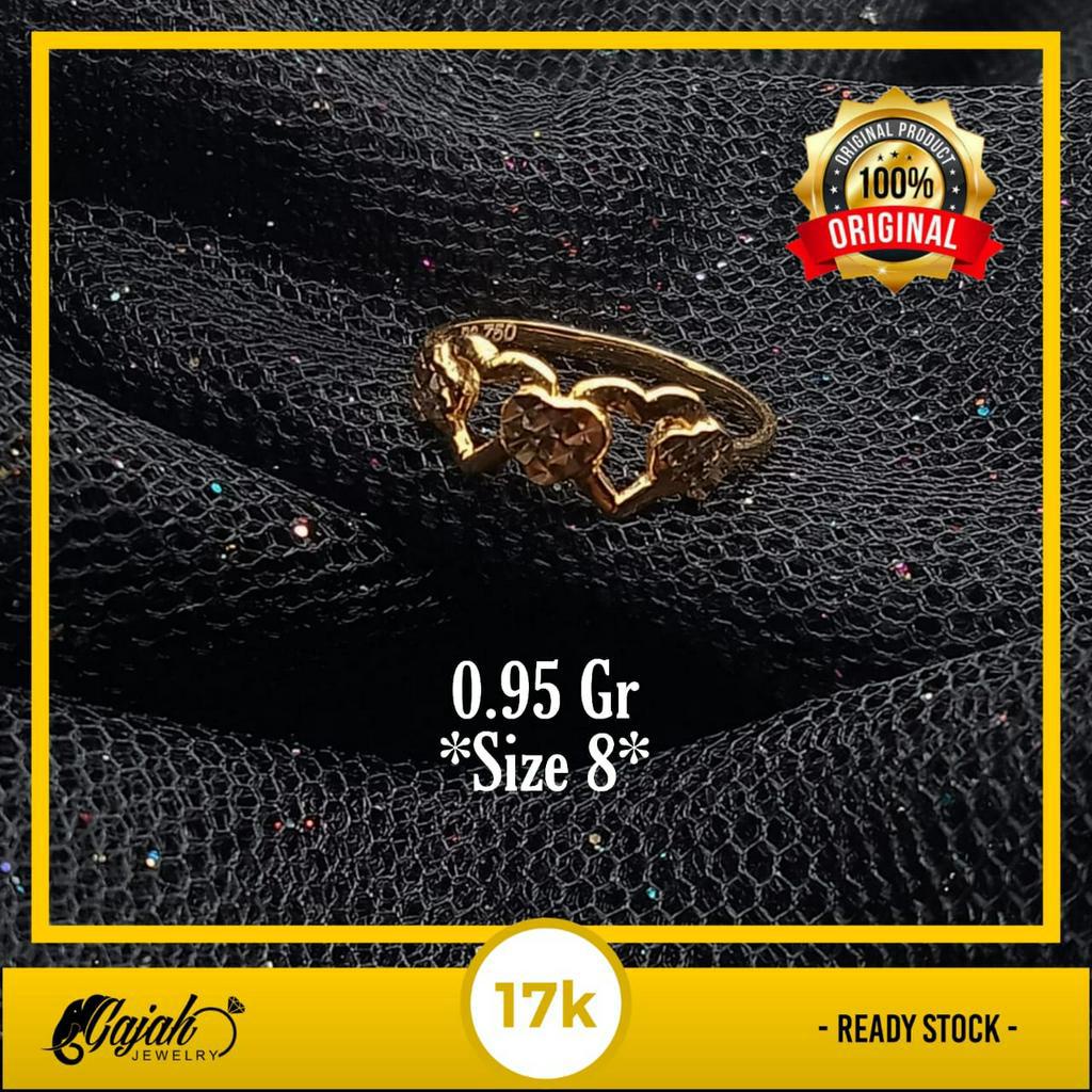 Cincin Anak Emas 17K - 0.95 Gr Kadar 750 - 5038