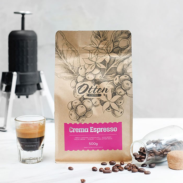 Otten Coffee Crema Espresso 500 gram - Kopi Espresso Blend Best Seller