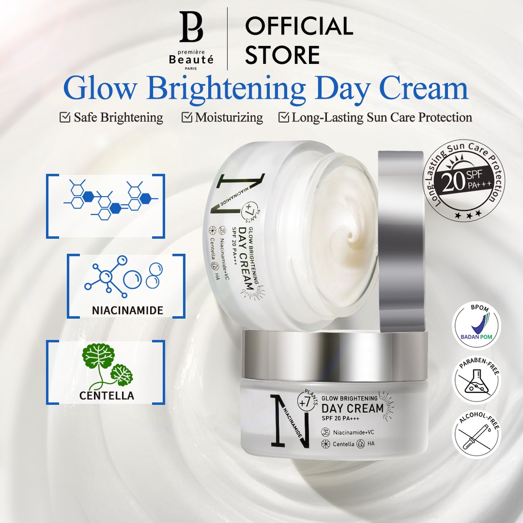 [BPOM] Premiere Beaute Day Cream Niacinamide Centella Luminous White Glow Brightening 30g 20 SPF PA+++ SUN CARE PROTECTION-2