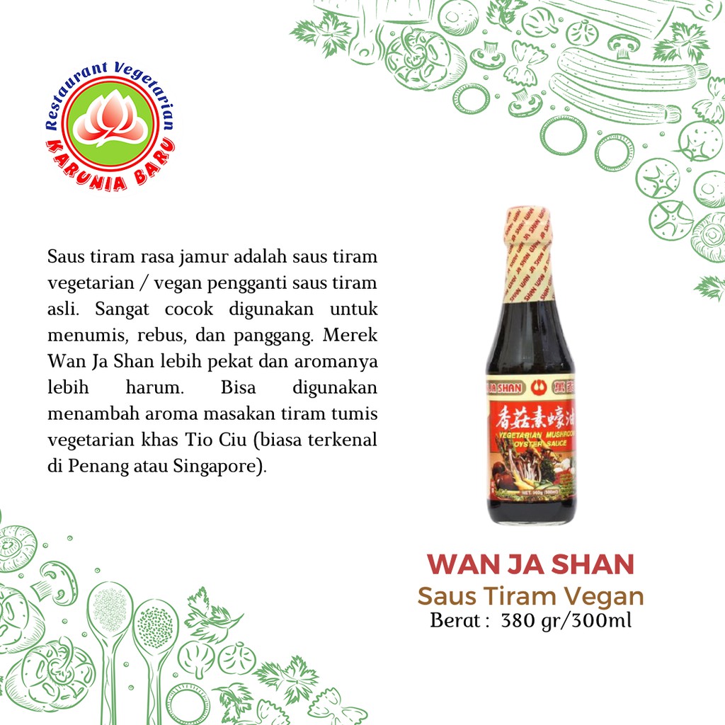 

WAN JA SHAN Saus Tiram Vegan