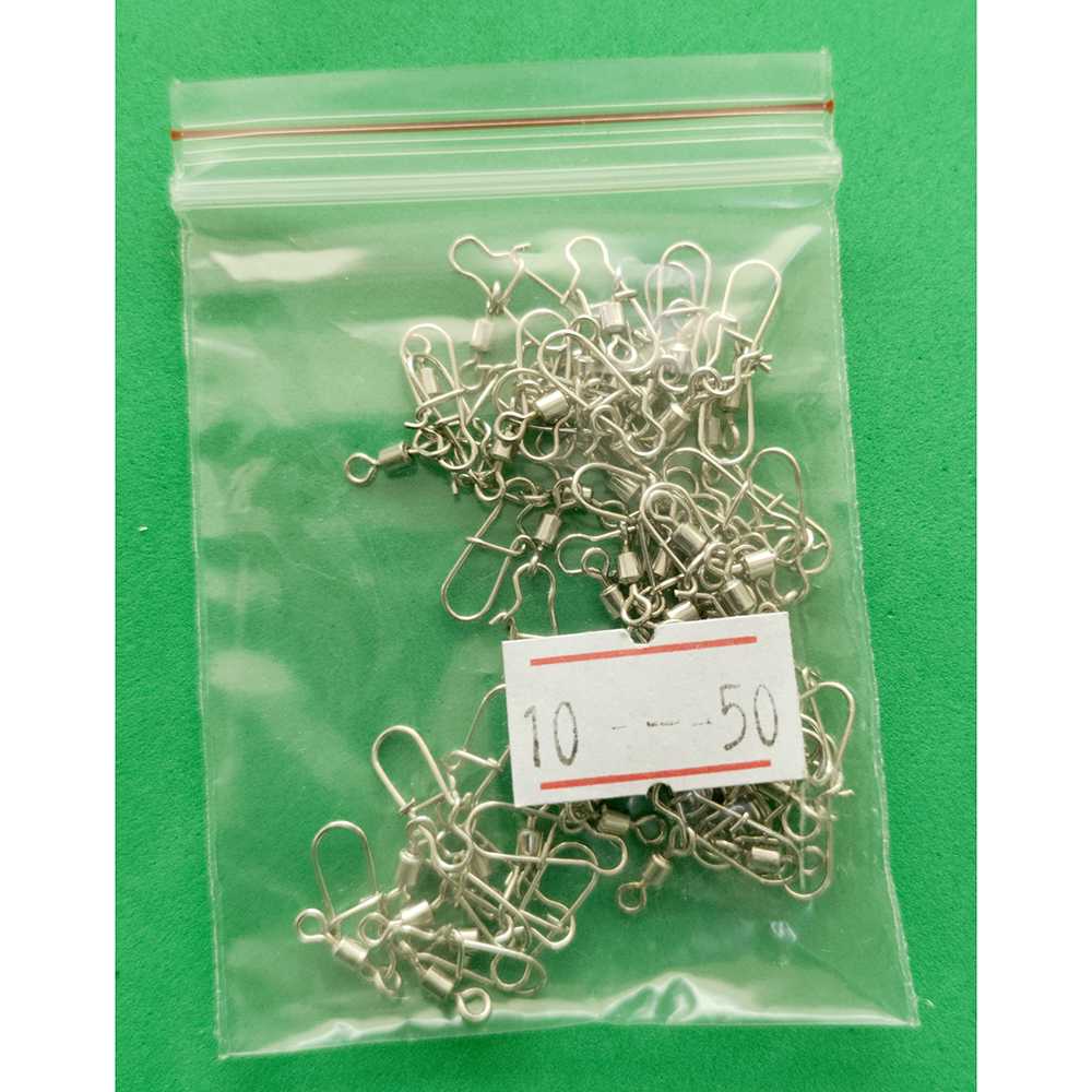 TC-IF MEREDITH Konektor Kail Pancing Rolling Snap Swivel 50PCS - MRH10