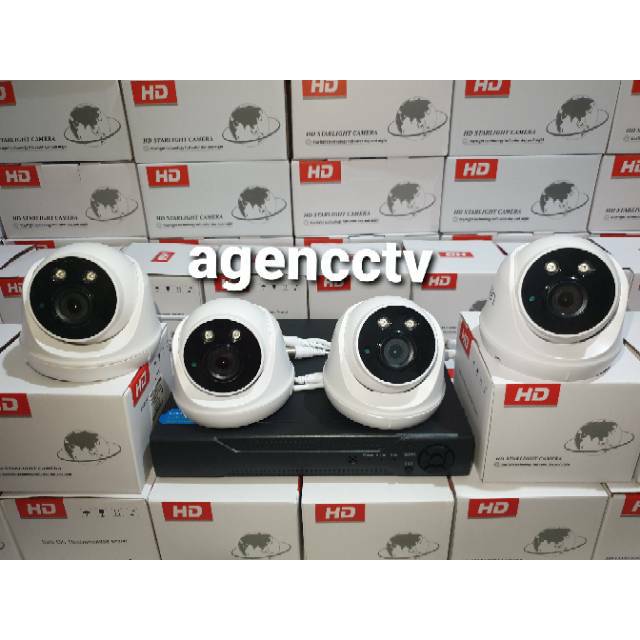 paket kamera 4 kamera 5mp turbo hd indoor lengkap siap pasang