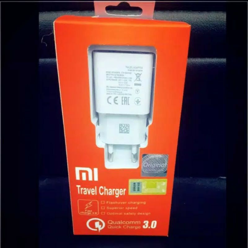 TC CHARGER XIAOMI ORIGINAL 3.0A QUALCOM , QUICK CHARGER