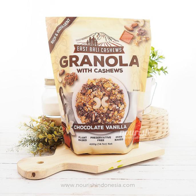 

EAST BALI CASHEW, GRANOLA CHOCOLATE VANILLA (400GR)