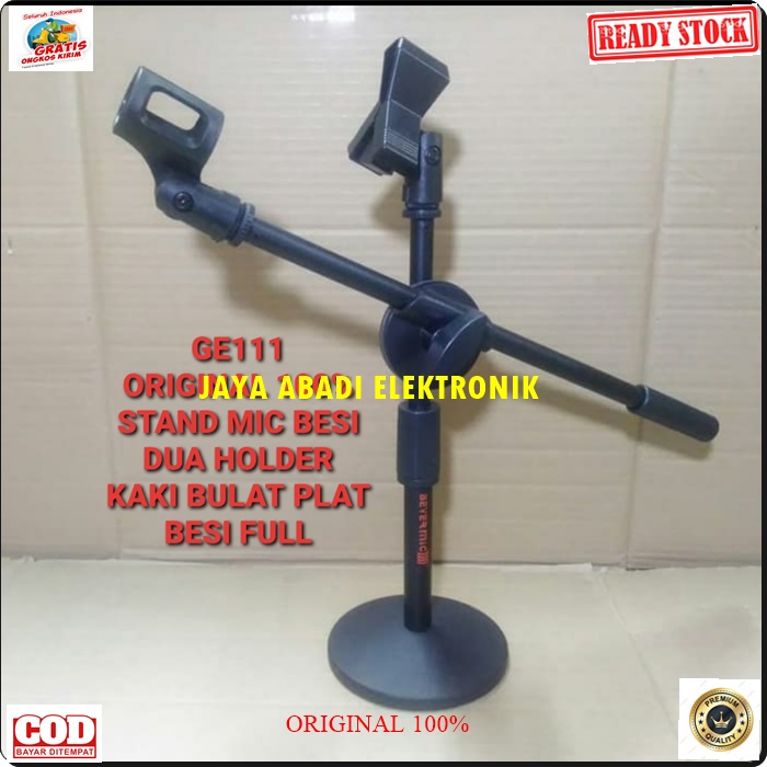 G111 STAND MIC BAHAN BESI 80 CM KAKI BULAT HOLDER MICROPHONE TEMPAT GANTUNG PENYANGGA ANTI JATUH  MIKROPON AKSESORIS KARAOKE AUDIO SOUND PRAKTIS DAN MUDAH DIPASANG BISA UNTUK SEGALA JENIS MICROPHONE HANDLE