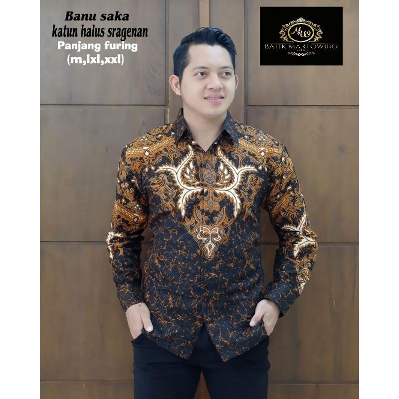 Kemeja Batik Pria Exclusive BANU SAKA Batik Pria Lapis Furing Kemeja Batik Terbaru