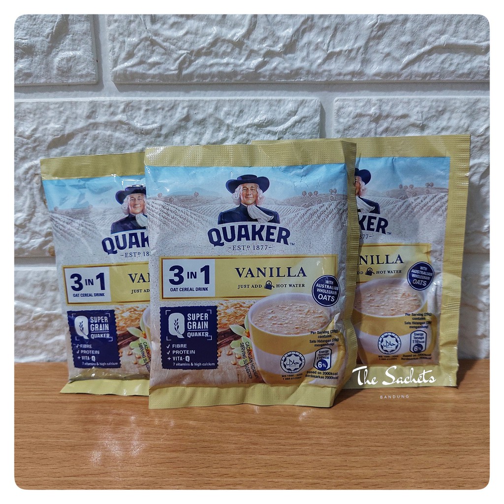 

Quaker 3in1 Cereal Vanilla Sachet