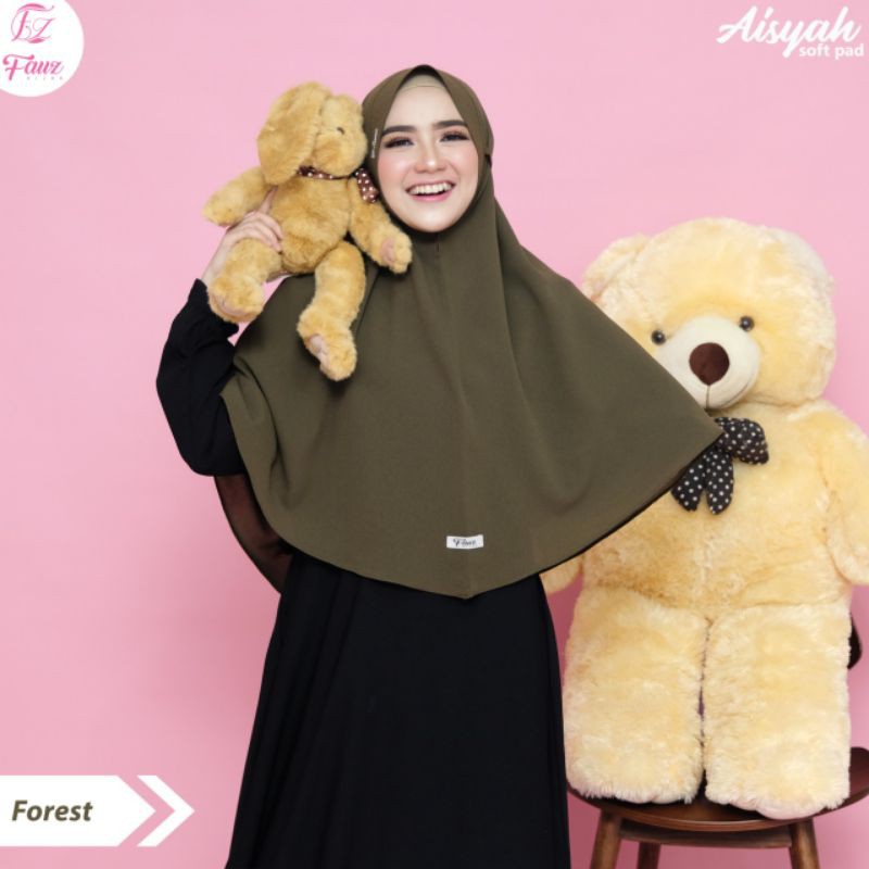 Bergo Aisyah Soft Pad - Fauz Hijab (Ready Stok)