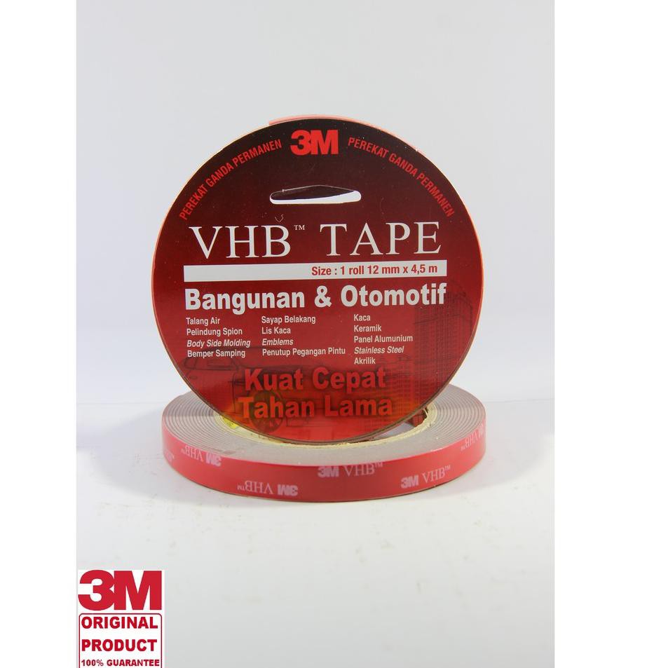 

（DIKIRIM DARI JAKARTA） 3M VHB Double Tape Automotive 4900 12mm x 4,5M