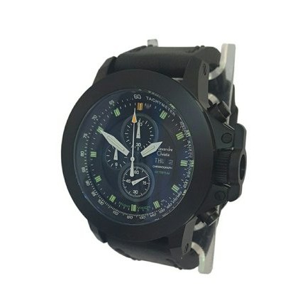 Jual Alexandre Christie 1430793 Chronograph Tali Kulit Jam Tangan Pria   Hitam Murah