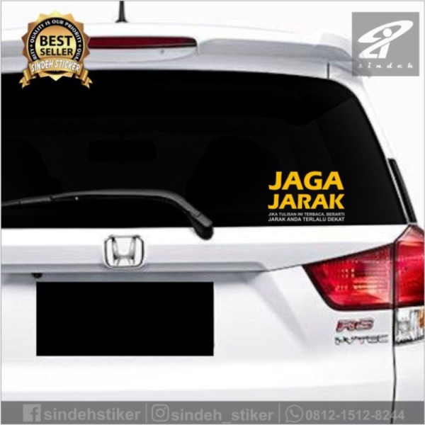 r Cutting Sticker Mobil Jaga Jarak Stiker Kaca Mobil Reminder Termurah