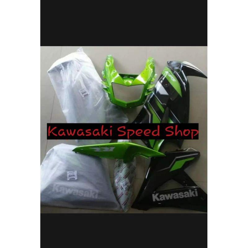 Fairiing body set Ninja RR New hijau striping 2015 original Kawasaki