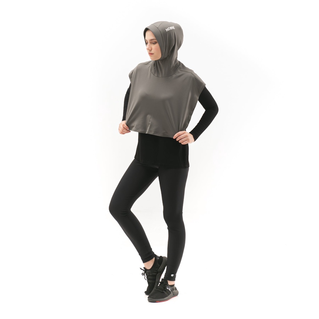 NOORE - Nadeen Sport Hijab - Dark Grey - Jilbab Olahraga-7