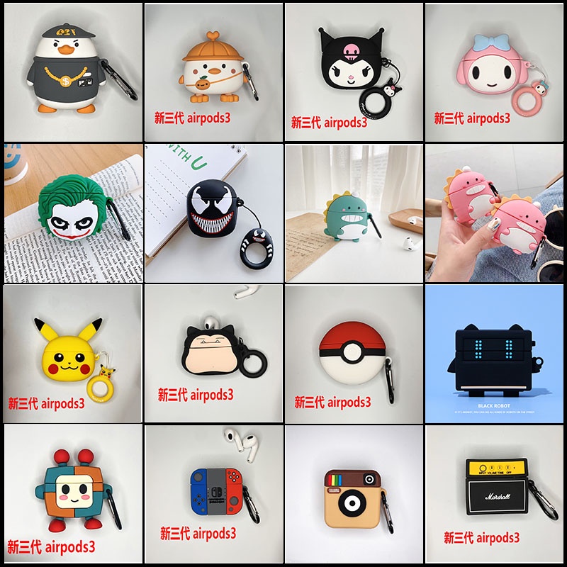 Soft Case Pelindung Earphone Bluetooth Motif Kartun 3D Untuk Airpods 3 1 2 3 Pro3 i12 i10 i11 i9s inpods 12 13 Pro i13