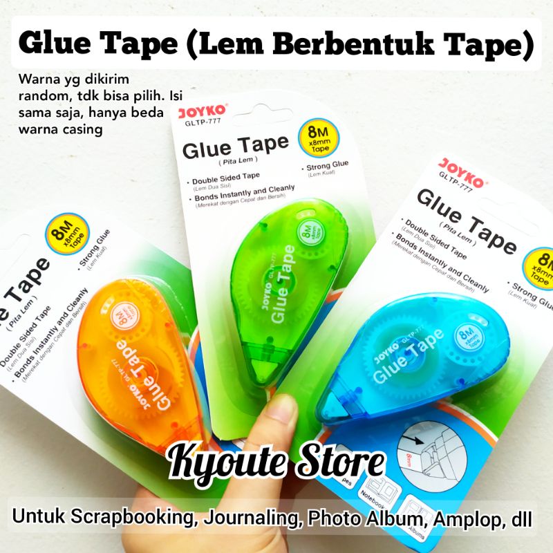 

Joyko Glue Tape Lem Perekat Dua Sisi Scrapbooking DIY Bujo Journaling Craft