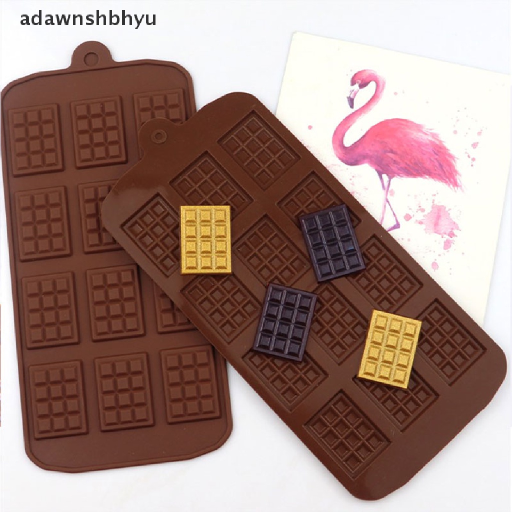 [adawnshbhyu] 12cell Cavity Mini Coklat Bar Permen Cetakan Silikon Profesional Decor cake