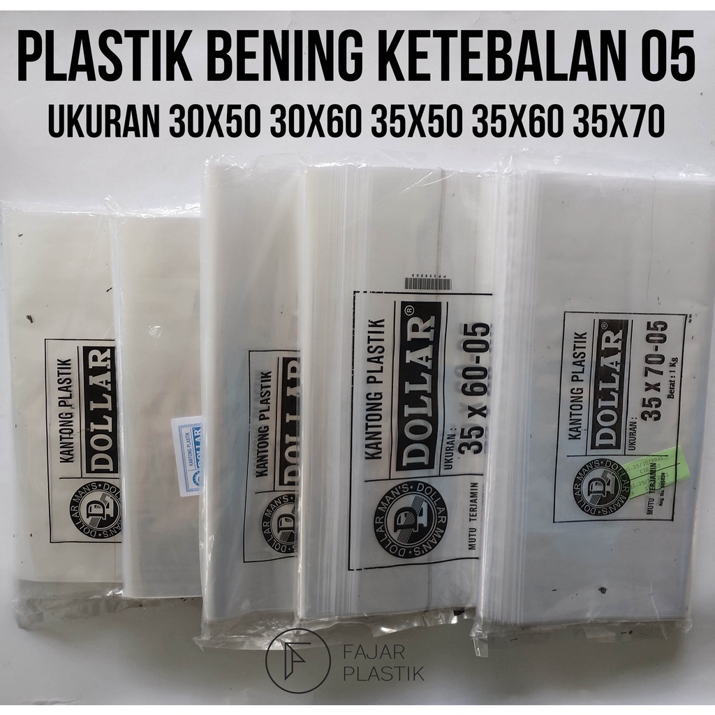 Plastik Bening/Plastik Pp/Plastik Snack/Plastik Baju/Plastik Laundry Ukuran 30x50 30x60 35x50 35x60 