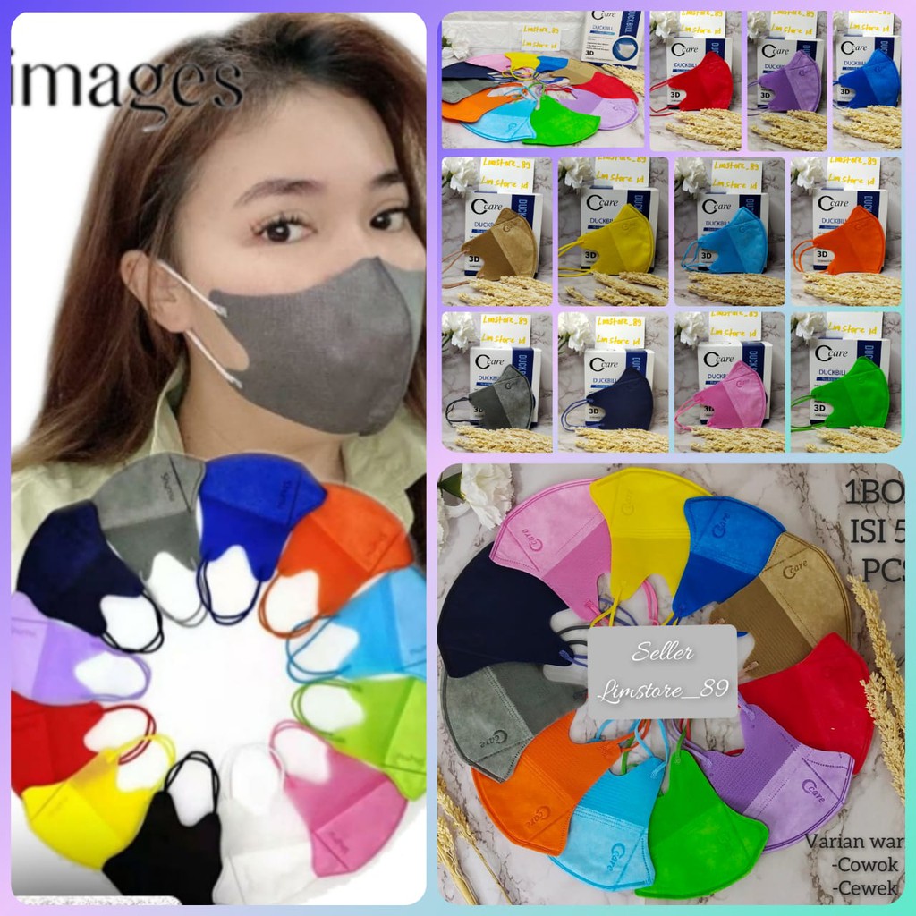 MASKER DUCKBILL WARNA / MASKER DUCKBILL DISPOSABLE NON-WOVEN 3PLY ...