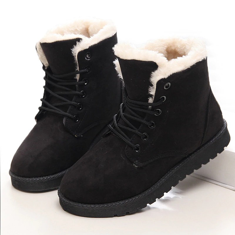 short boots with fur