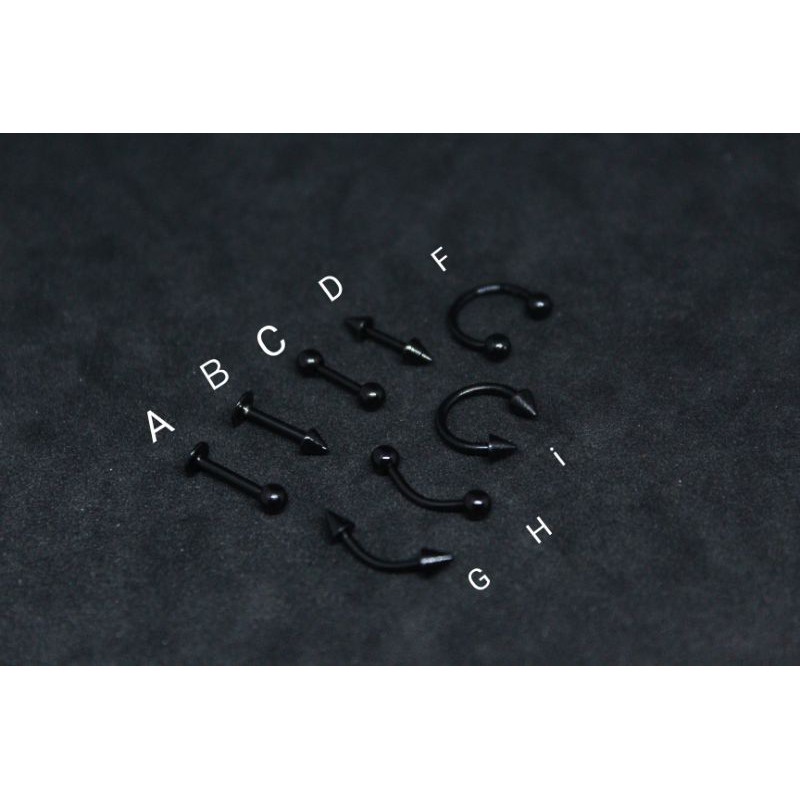 Anting Tindik Alis / Bibir / Telinga Bentuk Barbel Bahan Surgical Steel 3mm Ukuran 6mm