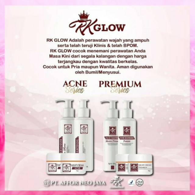Paket Wajah RK Glow Premium Original Paket Wajah BPOM Cream Rk Glow Premium Ori
