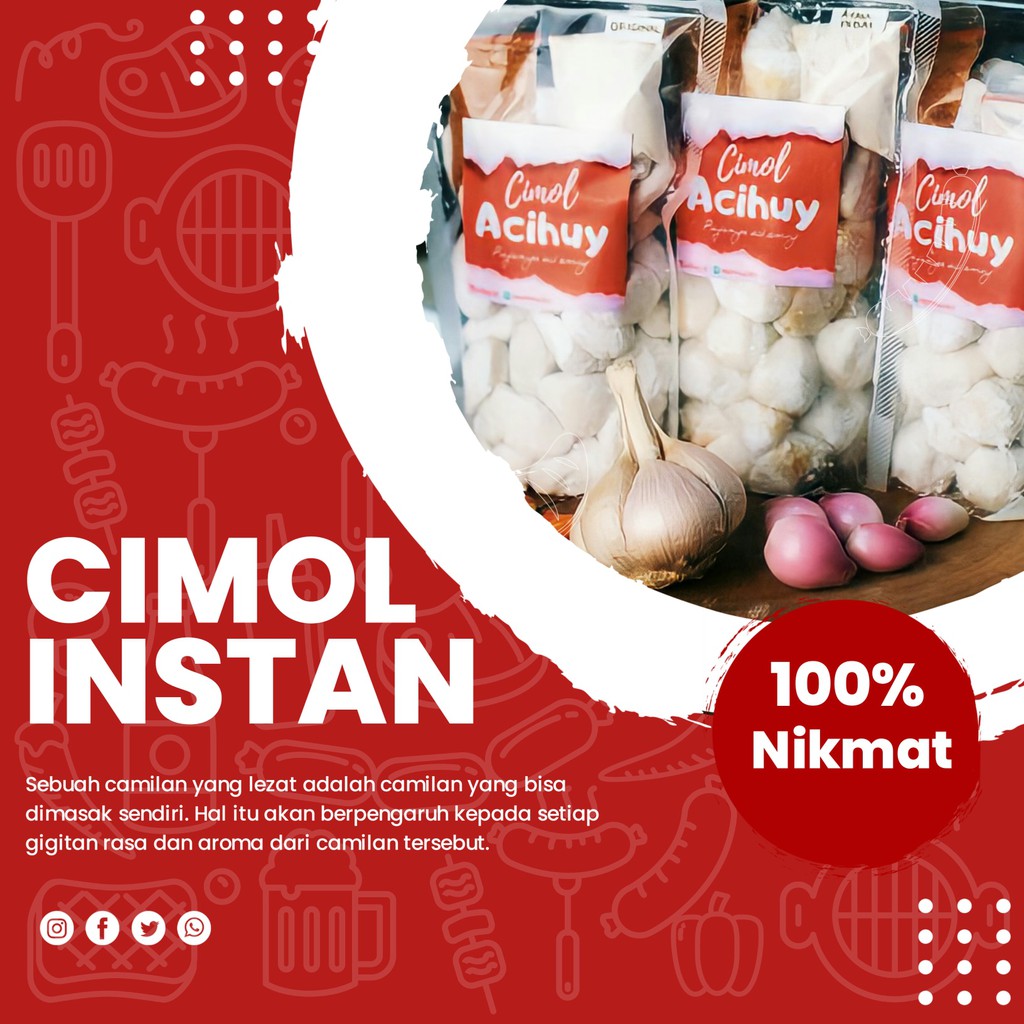 

Cimol mentah siap goreng + bumbu 900g