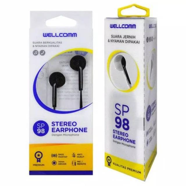 Earphone Handsfree Wellcomm SP98 | Shopee Indonesia