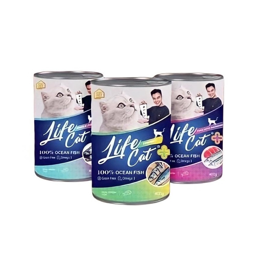 Makanan Kucing Basah LIFE CAT Kaleng 400 Gram / Wet Cat Food Murah