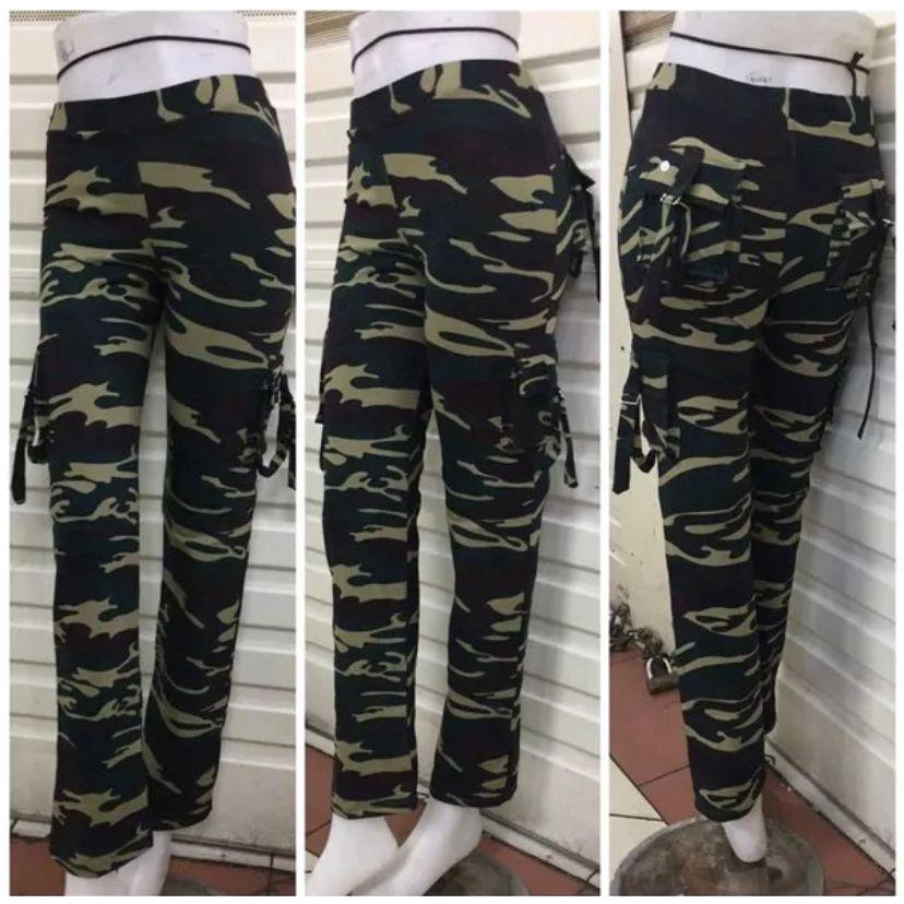 NEW Celana senam Jogger cargo kantong empat tc spandex