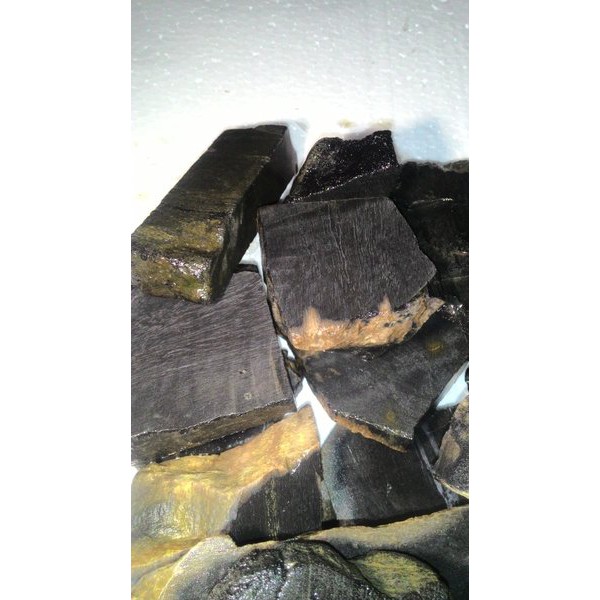 Grosir Termurah Bahan / Rough Black Opal Solid / Porselin ASLI Maja Banten 1kg